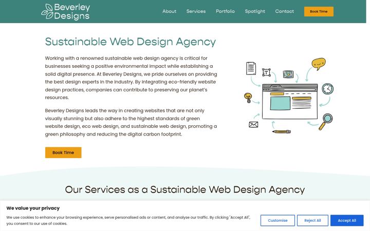 Screenshot of beverleydesigns.com