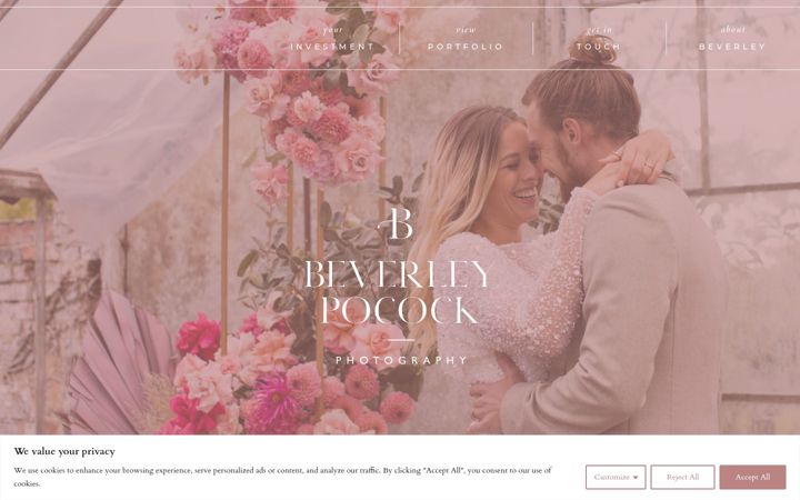 Screenshot of beverleypocockphotography.co.uk