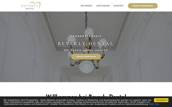 Screenshot of beverly-dental.at