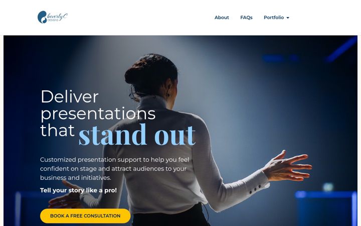 Screenshot of beverlycdesigns.com
