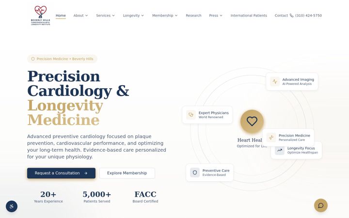Screenshot of beverlyhillscardiovascular.com