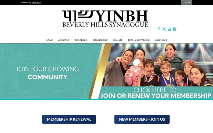 Screenshot of beverlyhillssynagogue.org