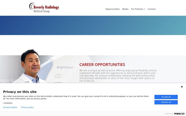 Screenshot of beverlyradiologymedicalgroup.com