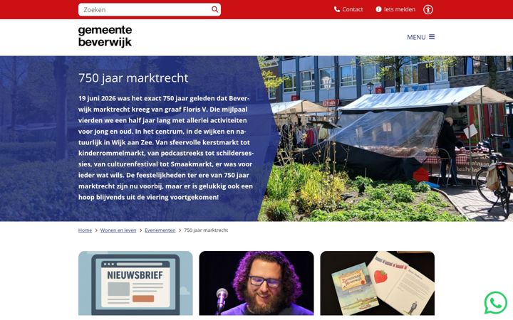 Screenshot of beverwijkviert.nl
