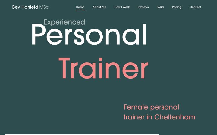 Screenshot of bevharfield.co.uk