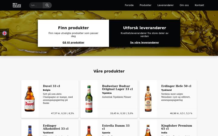Screenshot of bevhouse.no