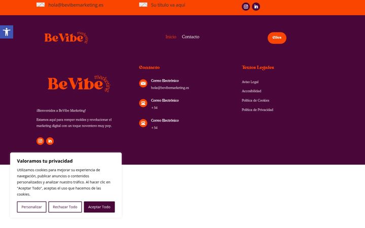 Screenshot of bevibemarketing.es