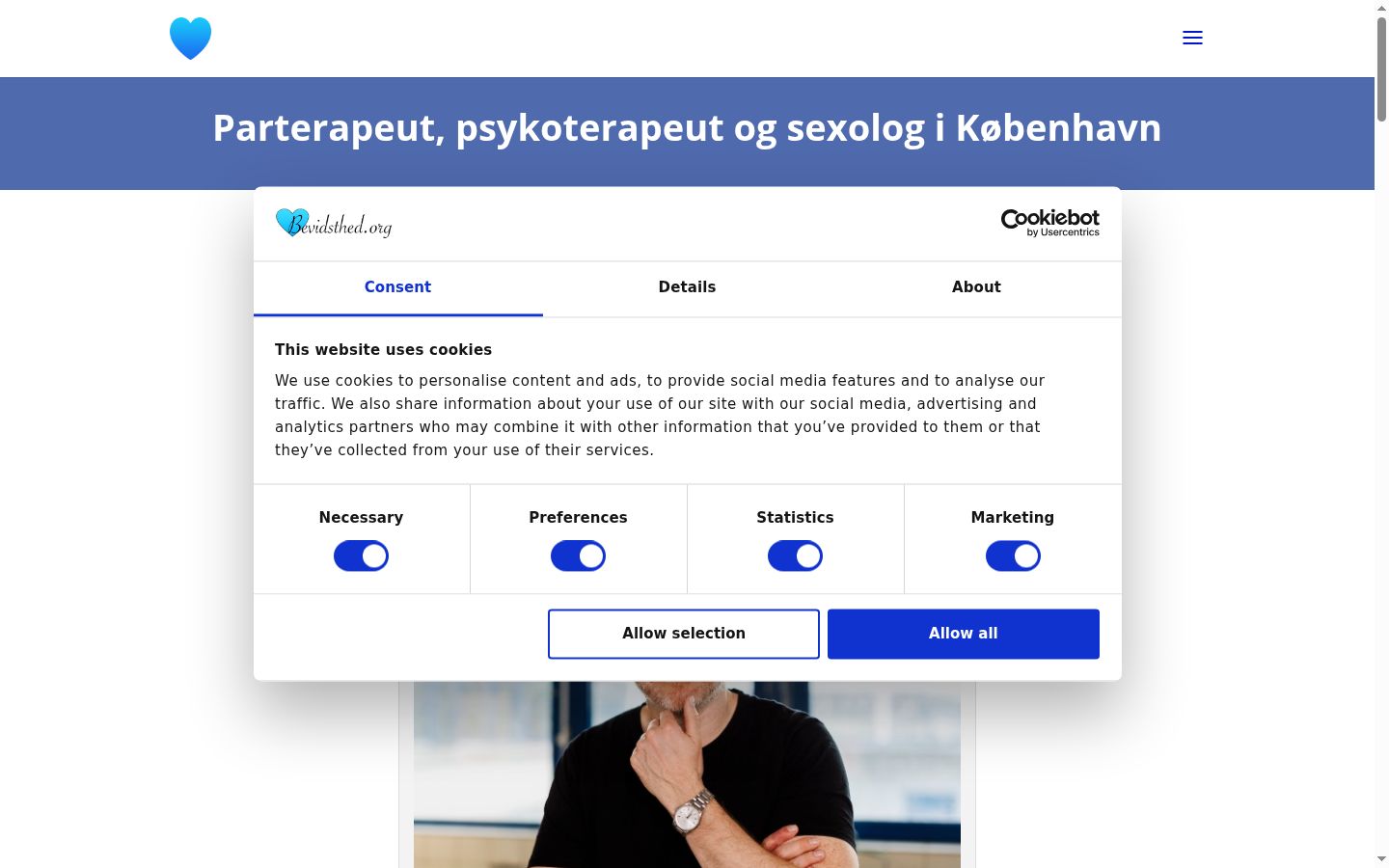 Screenshot van de toestemmingsbanner zoals getoond vóór enige interactie