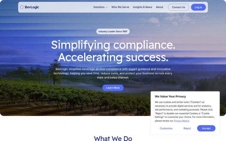 Screenshot of bevlogic.com