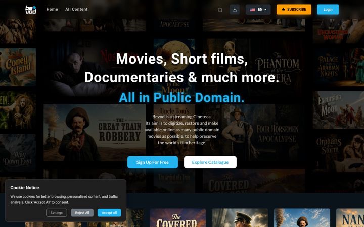 Screenshot of bevod.tv