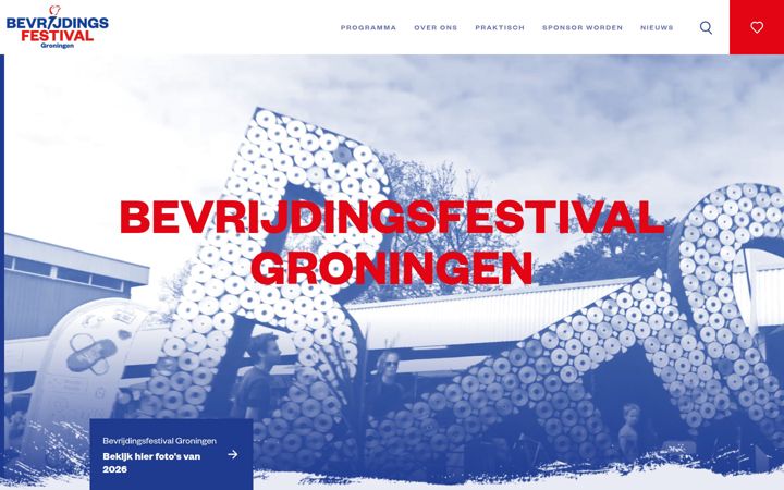 Screenshot of bevrijdingsfestivalgroningen.nl