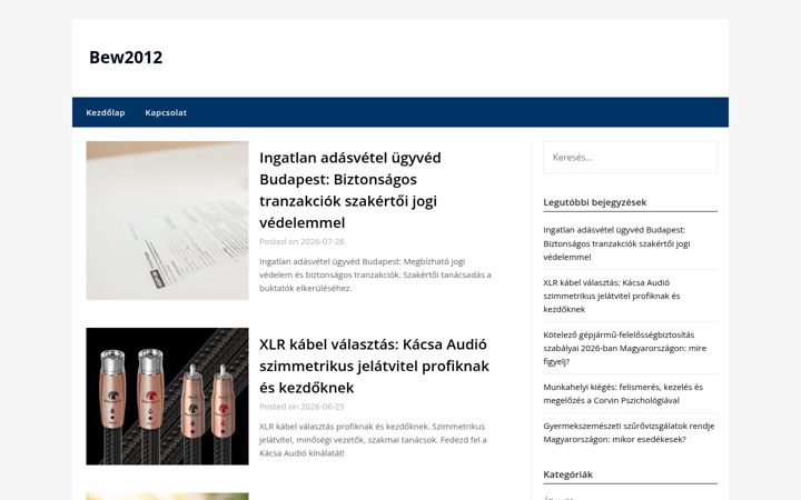 Screenshot of bew2012.hu