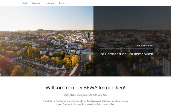 Screenshot von bewa-immobilien.de