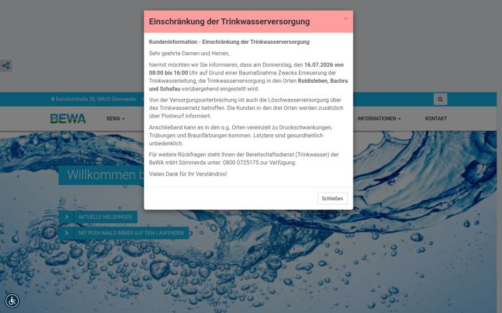 Screenshot von bewa-soemmerda.de
