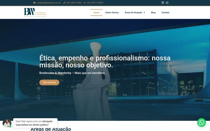 Screenshot of bewadv.com.br