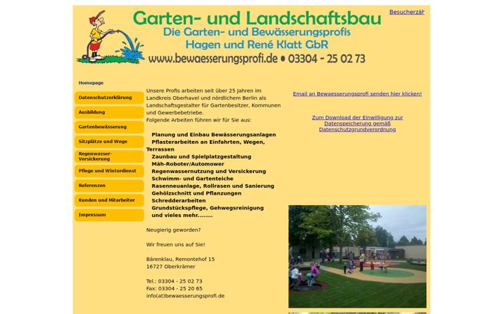 Screenshot of bewaesserungsprofi.de