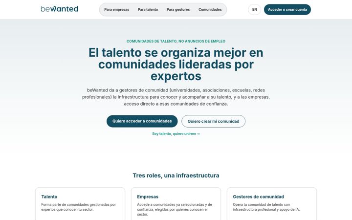 Screenshot of bewanted.com