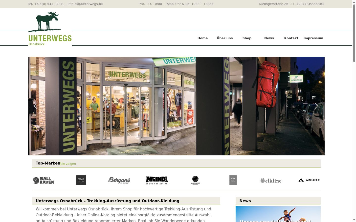 Screenshot des Einwilligungsbanners vor jeglicher Interaktion