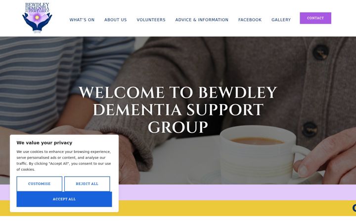 Screenshot of bewdleydementiasupportgroup.org.uk