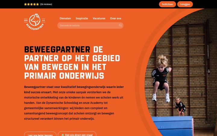 Ekrānuzņēmums no beweegpartner.nl