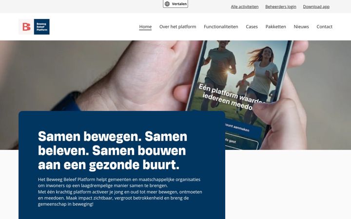Screenshot of beweegplatform.com