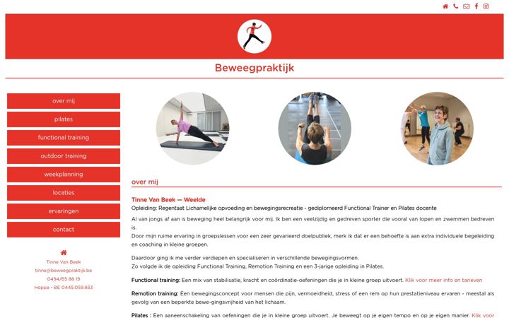 Screenshot of beweegpraktijk.be