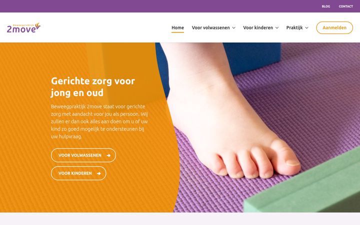 Ekrānuzņēmums no beweegpraktijk2move.nl
