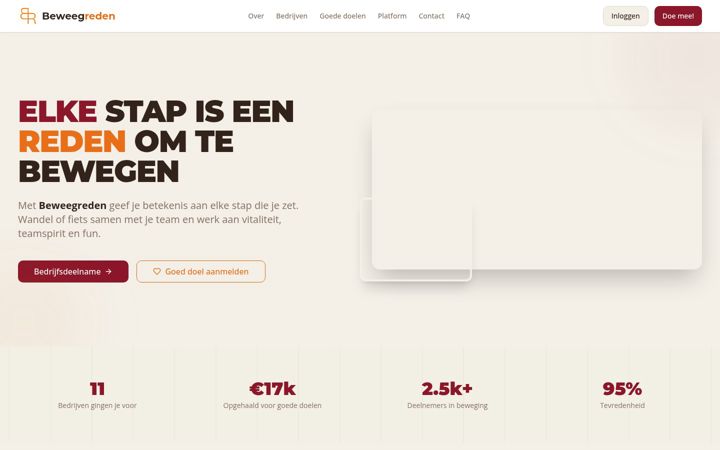 Screenshot of beweegreden.com