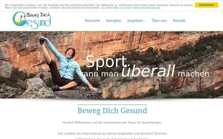 Ekrano kopija bewegdichgesund.de