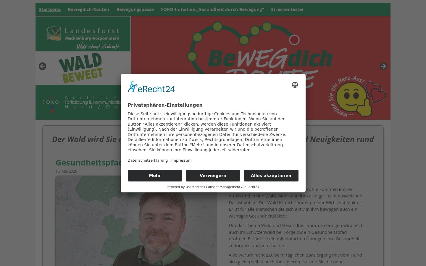 Sutikimo reklamjuostės, rodytos prieš bet kokią sąveiką, ekrano kopija