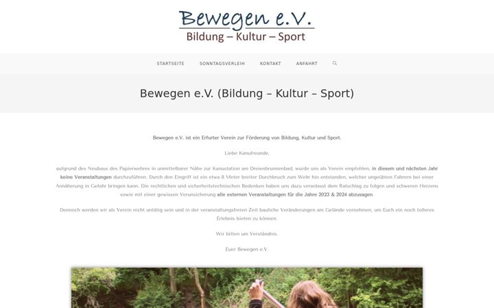 Screenshot of bewegen-ev.de