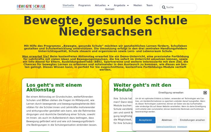 Screenshot of bewegteschule.de