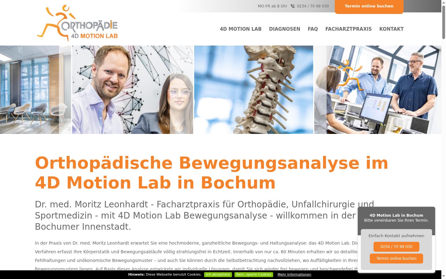 Screenshot des Einwilligungsbanners vor jeglicher Interaktion