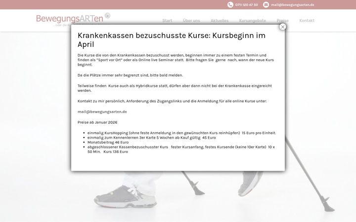 Screenshot of bewegungsarten.de
