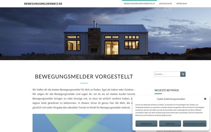 Screenshot of bewegungsmelderwelt.de