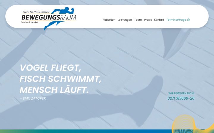 Screenshot of bewegungsraum-siegen.de