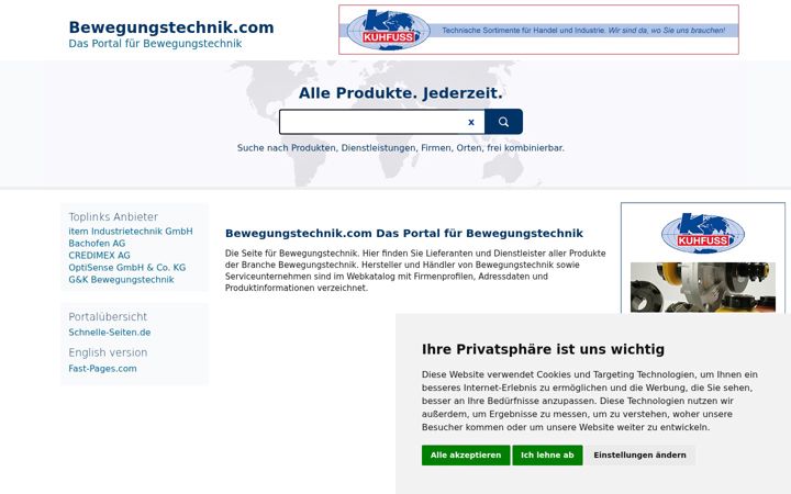 Screenshot of bewegungstechnik.com