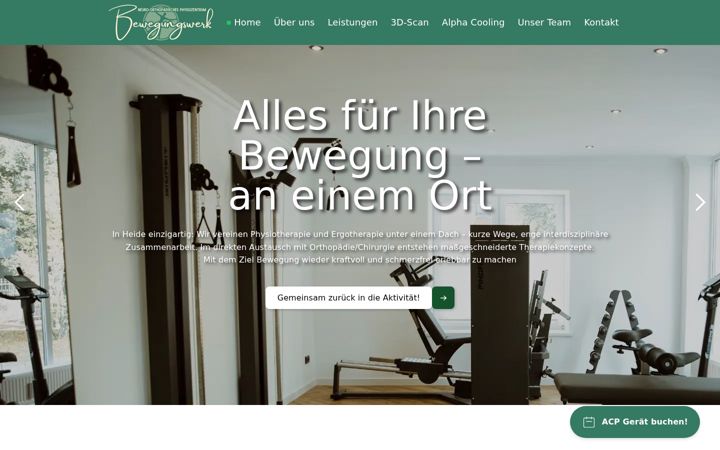 Ekraanipilt saidist bewegungswerk-heide.de