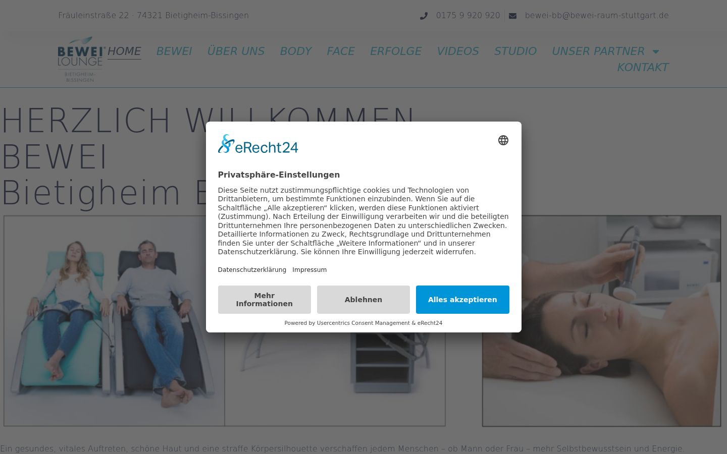 Screenshot del banner di consenso mostrato prima di qualsiasi interazione