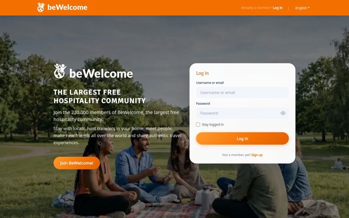 Zrzut ekranu bewelcome.org