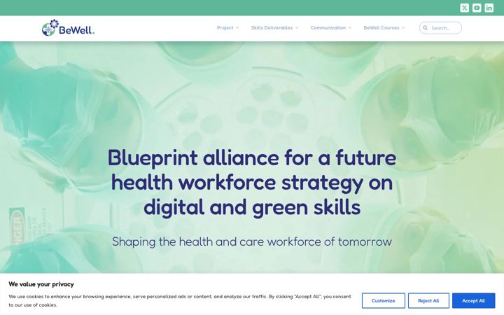 Screenshot of bewell-project.eu