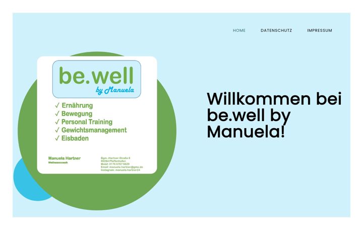 Screenshot of bewellbymanuela.de