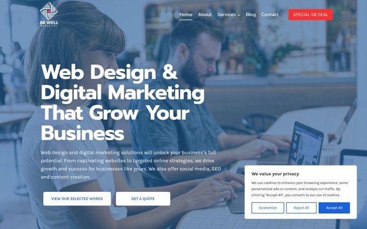 Screenshot of bewellmarketing.com