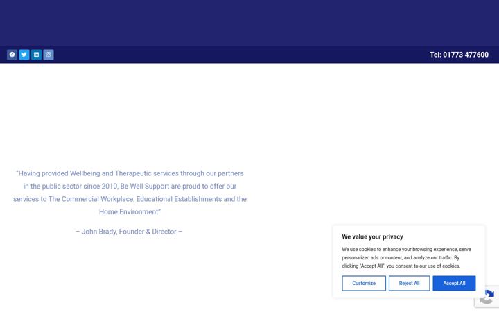 Screenshot of bewellsupport.com