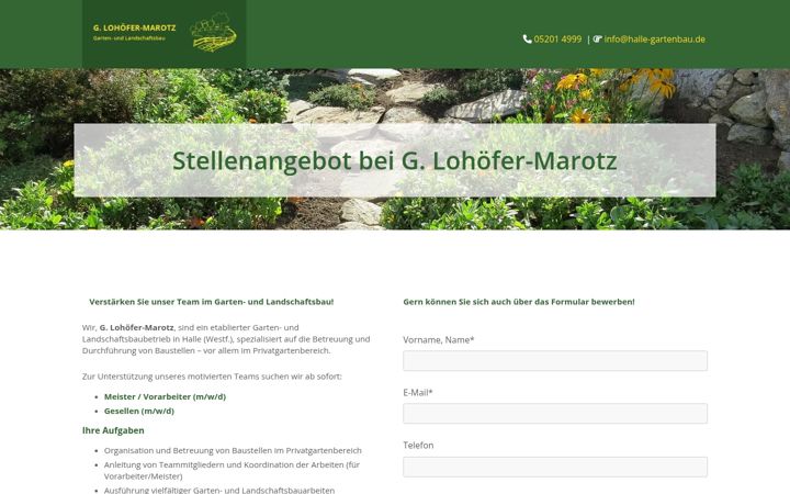 Screenshot of bewerbung-halle.de