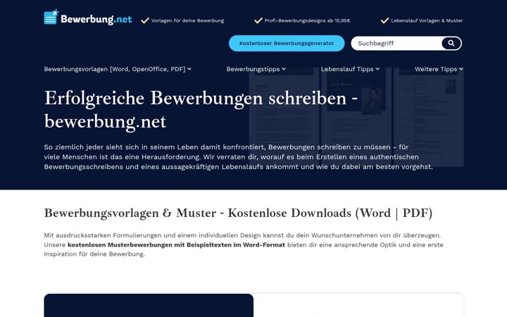 Screenshot of bewerbung.net