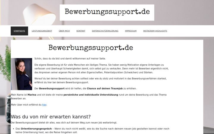 Screenshot di bewerbungssupport.de