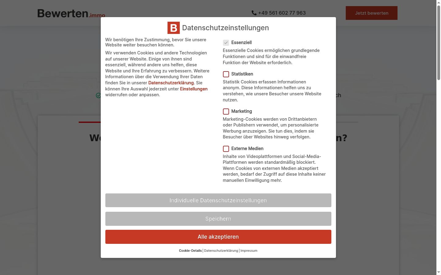 Screenshot van de toestemmingsbanner zoals getoond vóór enige interactie
