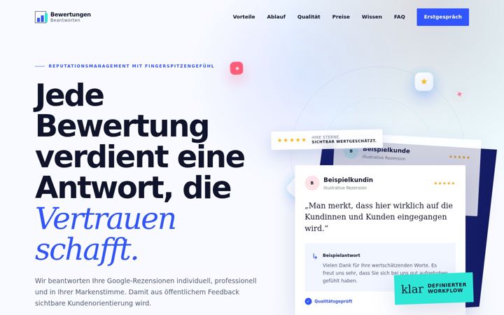 Screenshot of bewertungen-beantworten.de