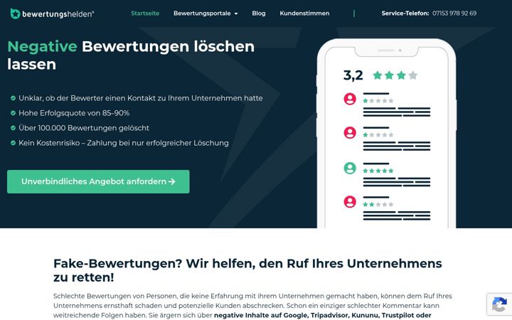 Screenshot of bewertungshelden.de